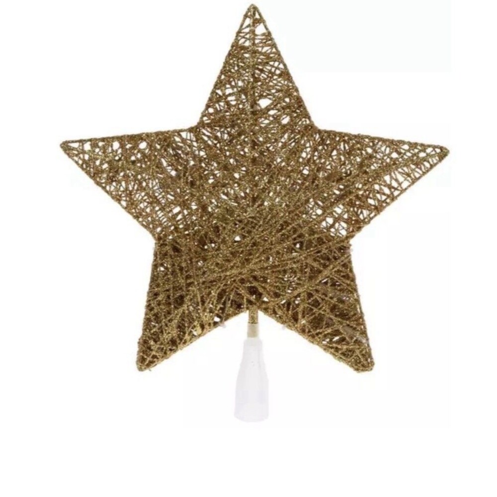 New Light Up Glitter Star ~Lighted Christmas Tree Topper ~15 x 13" ~ - Picture 3 of 6